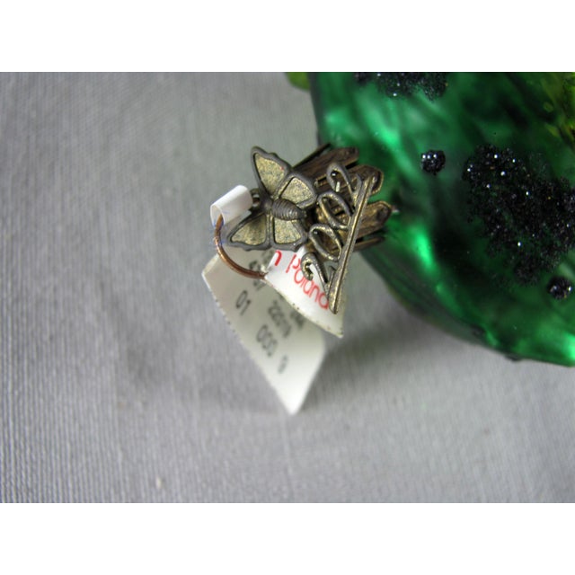 2002 Neiman Marcus Blown Glass Gecko Lizard Christmas Ornament For Sale - Image 6 of 6