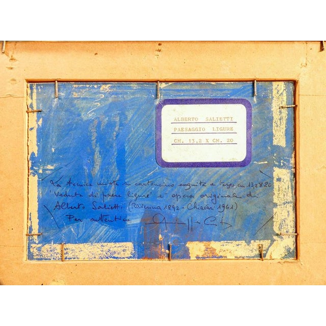 Alberto Salietti, Ligurian Landscape, Mixed Media, Framed For Sale - Image 15 of 16
