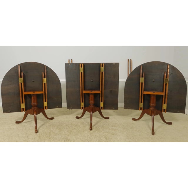 Traditional Eldred Wheeler Cherry 3 Part Banquet Dining Room Table For Sale - Image 3 of 13