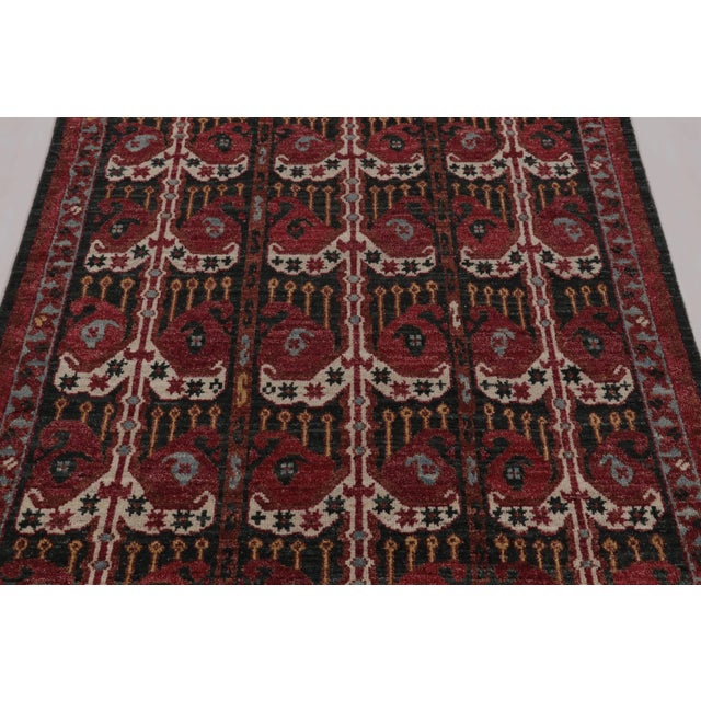 Rug & Kilim Rug & Kilim’s Ersari-Inspired Rug With Coral Red Boteh Paisley Patterns For Sale - Image 4 of 8