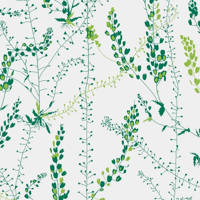 Sample - Borastapeter Bladranker Wallpaper in Leaf For Sale
