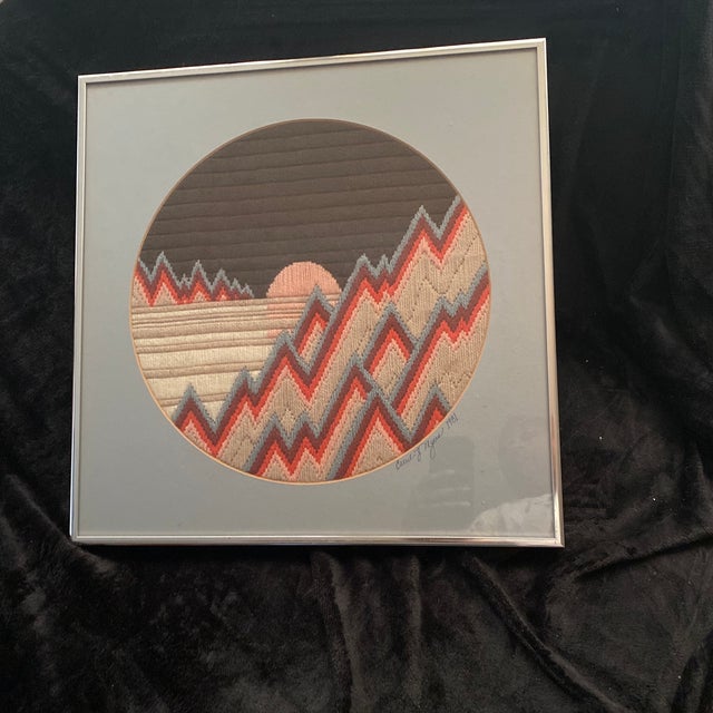 A Signed and Dated Woven Textile Art Piece by Carrie J. Myers. For Sale - Image 4 of 9