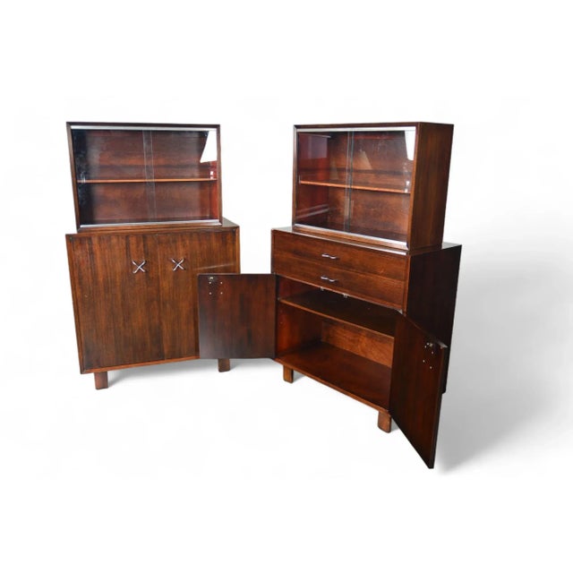 Pair of George Nelson Primavera Cabinets in Walnut For Sale - Image 9 of 12