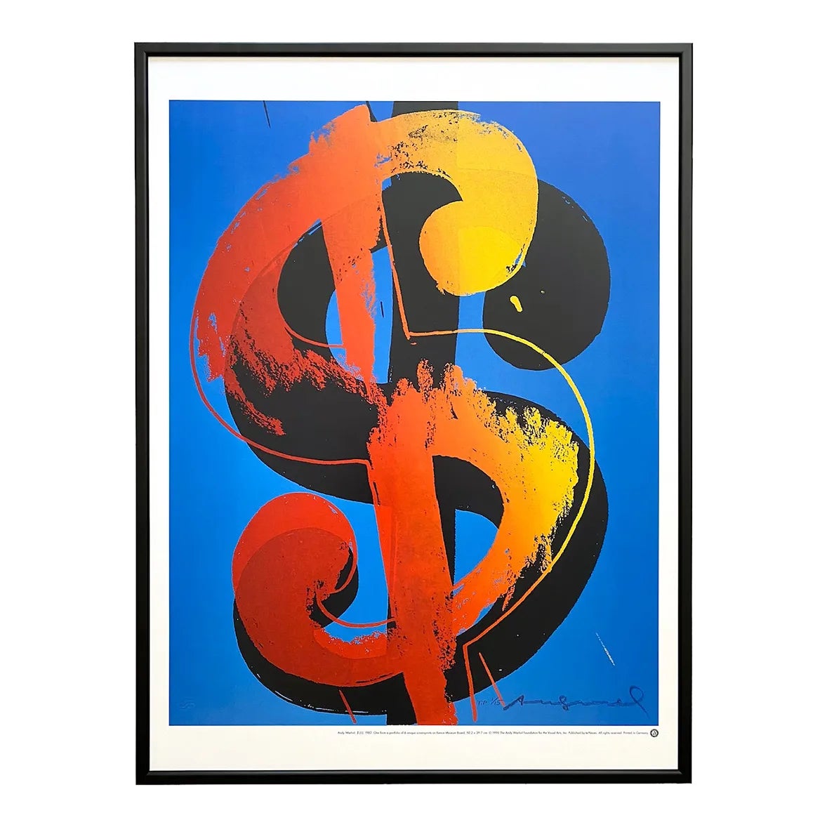 Andy Warhol Foundation Vintage 1998 Lithograph Print Framed