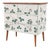 Scandinavian Modern Teak Commode with Clover Wallpaper by Josef Frank For Sale