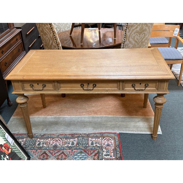 Restoration Hardware French Partner's Desk For Sale - Image 9 of 12