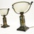 Metal Neoclassical Style Brass and Glass Table Lamps, 1970s, Set of 2 For Sale - Image 7 of 12