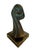 Mid-Century Modern Mid-Century Modern Abstract Bronze Sculpture of Draped Female Figure on Marble Base For Sale - Image 3 of 10