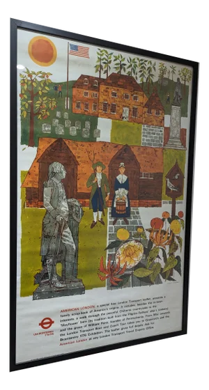 Mid 20th Century Framed London Transport American London Poster by Gaynor Chapman, 1976
