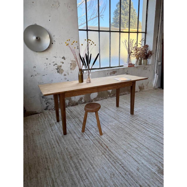 Pine and Oak Farmhouse Table, 1950s For Sale - Image 14 of 18