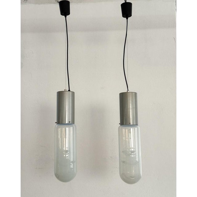 Italian Ata Pendant Lights by Giusto Toso for Leucos, 1970s, Set of 2 For Sale - Image 6 of 18
