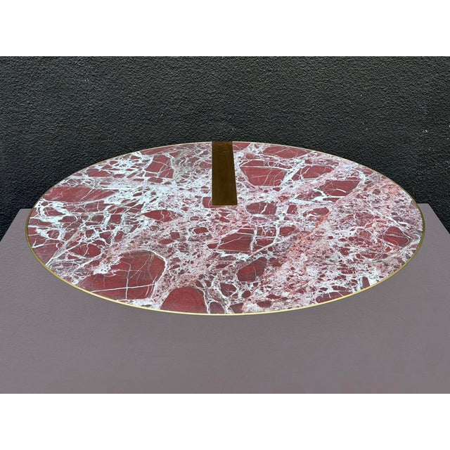 Baxter “Selene” Dining Table by Hagit Pincovici, Brass & Marble, Italian Modern For Sale - Image 10 of 18