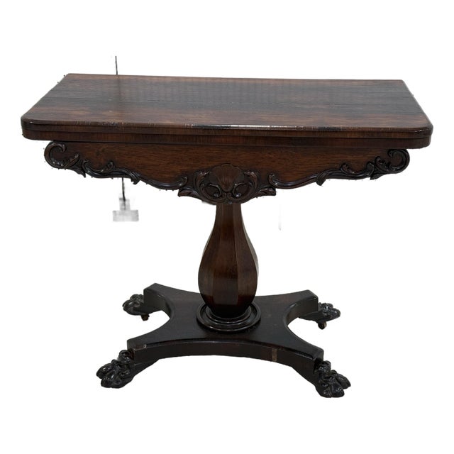Mid 19th Century English George v Card Table For Sale