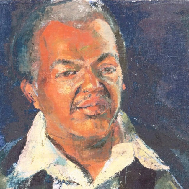 'Portrait of Gene Harrison' by Pearl Took, 1977; California Woman Artist, Pasadena, Otis Art Institute For Sale - Image 4 of 8