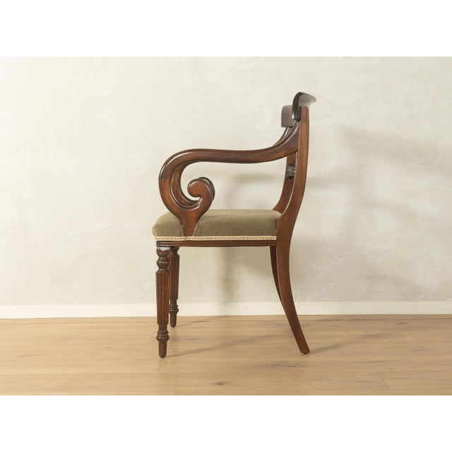 Hollywood Regency Vintage Regency English Armchair For Sale - Image 3 of 9