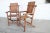 Wood Pair of Wood Adirondack Style Garden Arm Chairs For Sale - Image 7 of 12
