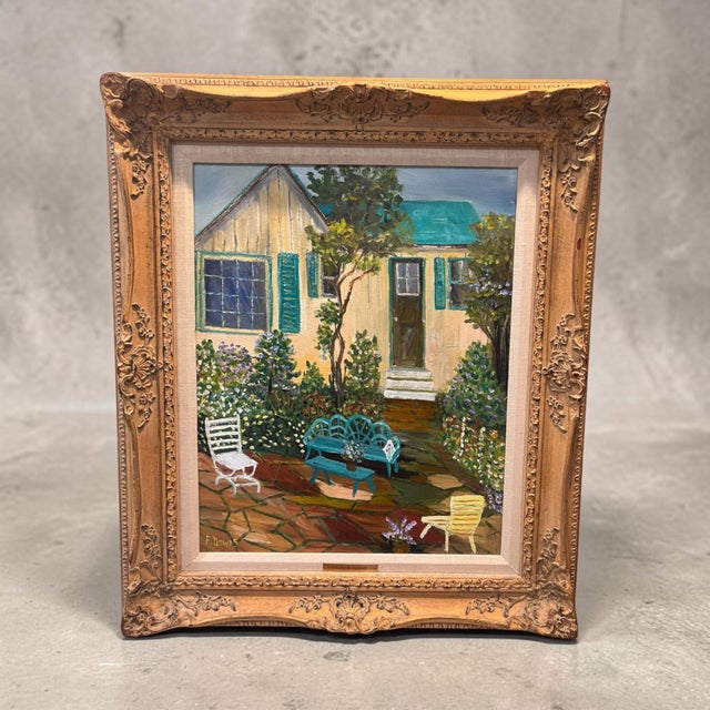 Charming original oil on canvas by Francis “Duke” Downs (1915–2009), a longtime Palm Beach County, Florida artist known...