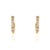 Contemporary Natural Diamond Huggie Hoop Earrings in 18k Yellow Gold- A Pair For Sale - Image 4 of 14