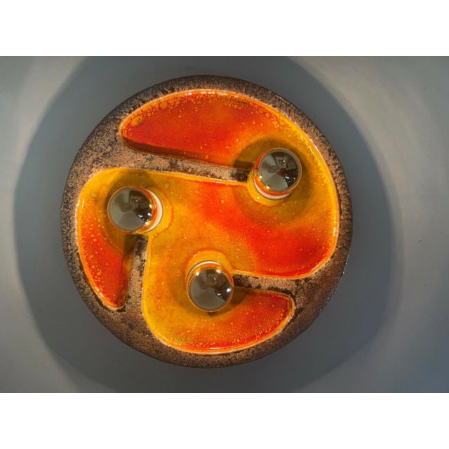 Large Ceramic Wall Light, Germany, 1970s For Sale - Image 6 of 18