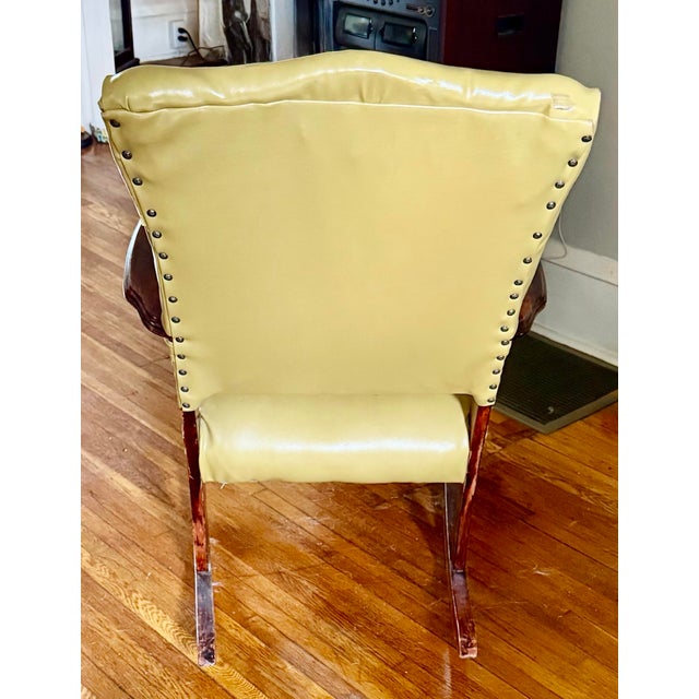 Vintage Wooden Rocking Chair For Sale - Image 4 of 12