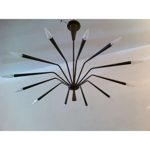 1960s Oscar Torlasco Futurist Chandelier For Sale - Image 9 of 11