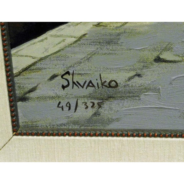 Impressionist Viktor Shvaiko "Ristrante" 2000 Hand Signed With Custom Frame Make an Offer #49 For Sale - Image 3 of 6