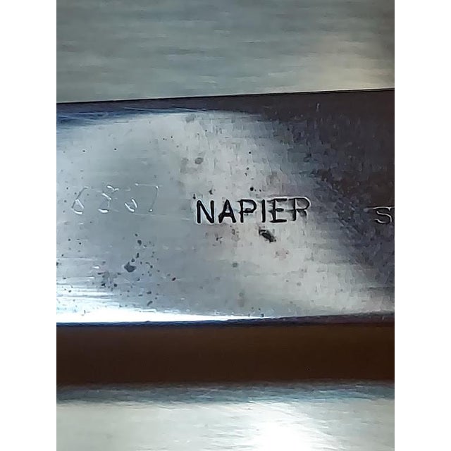 Vintage Napier Sterling Silver & 14k Gold Cigarette Case Circa 1930 For Sale - Image 11 of 13