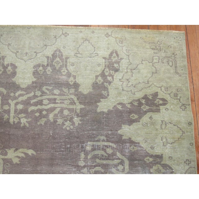 Early 20th Century Gray Shabby Antique Oushak Rug - 8'1" x 11'2" For Sale - Image 5 of 6