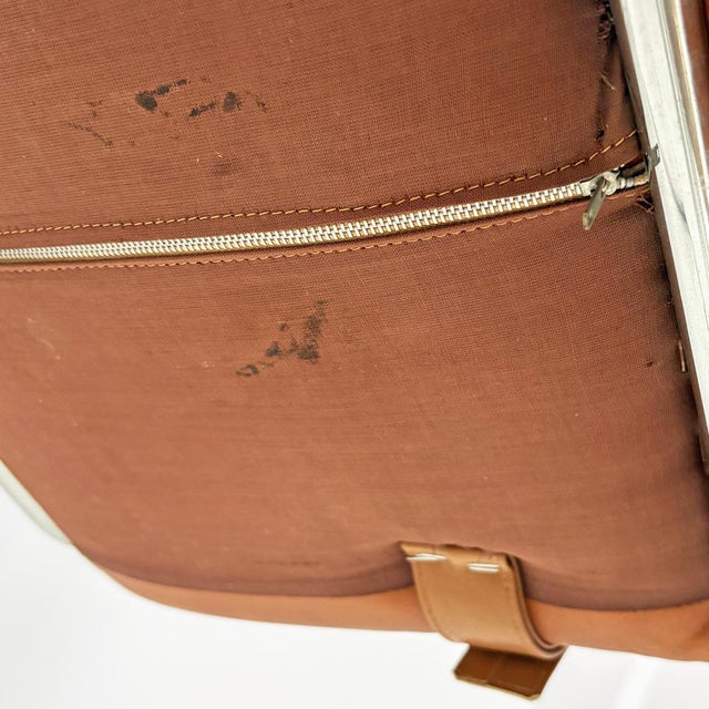 Italian Modern Brown Leather Chair attributed to Guido Faleschini, 1970s For Sale - Image 11 of 18
