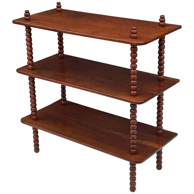 English Console Shelves of Mahogany with Bobbin Turned Supports For Sale - Image 11 of 11