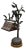 Late 20th Century Maitland Smith Figural Bronze Monkey Desk Table Lamp Adjustable Pen Shell Shade For Sale