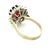 Vintage Pink Tourmaline Diamond Cluster Ring 14k White Gold 4.65 Ct, Size 8 For Sale - Image 10 of 14