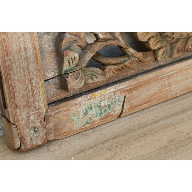 Brown Ornate Finely Carved Asian Panels, Set of 2 For Sale - Image 8 of 10