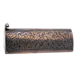 Silver Toothpick Holder in Triangular Shape For Sale