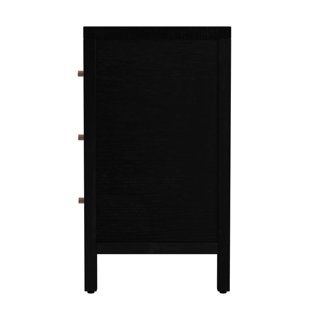 2020s Mendel 60 in. W Rectangular Wood 6 Drawer Dresser, Black For Sale - Image 5 of 8