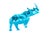 Azure Resin Rhino Spirit from Richard Orlinski For Sale - Image 6 of 9