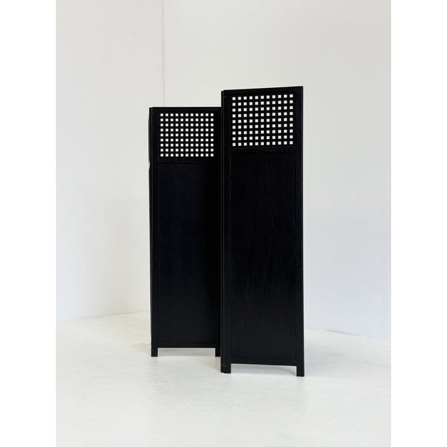Black Room Screen attributed to Umberto Asnago for Giorgetti, 1970s For Sale - Image 8 of 15