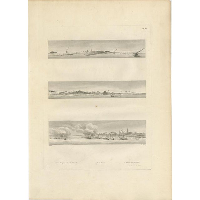 Panoramic Views of the Nile after Napoleon’s Egypt Expedition, Antique Engraving, c.1802 This finely engraved panoramic...