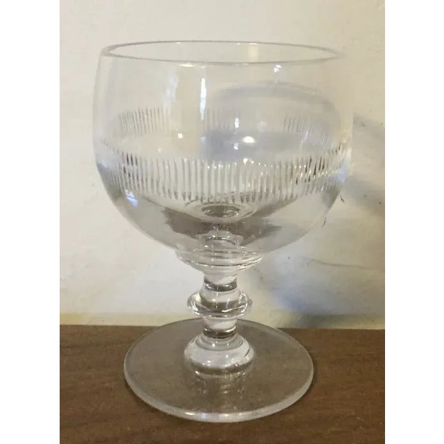 Antique Early 19th Century George III Anglo Irish Glass Crystal Wine Glasses - Set of 4 For Sale - Image 10 of 13