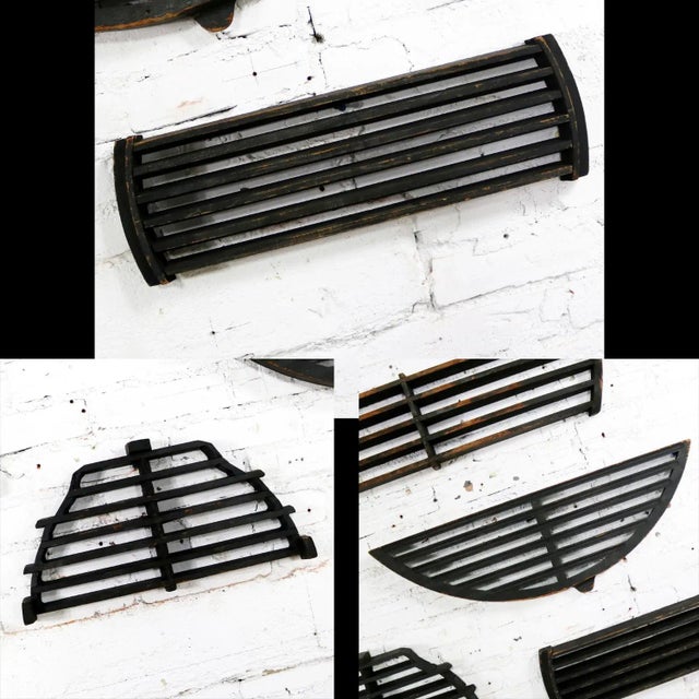 Black Antique Industrial Foundry Patterns for Molds Handmade Wood Set of Seven – Group 2 For Sale - Image 8 of 10