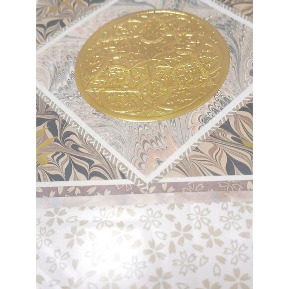 Wood 1960s Exotic 3d Foil Watercolor Art Star of David Artist Signed Framed Gold Handpainted For Sale - Image 7 of 16