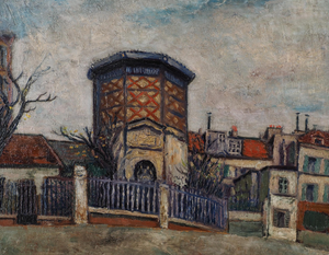 Elisée Maclet, Montmartre, Place Jb Clément, 1940, Oil on Canvas