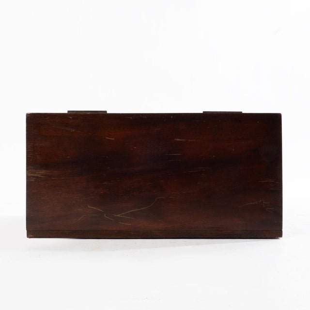 Wood Antique Dovetailed Mahogany Box For Sale - Image 7 of 10