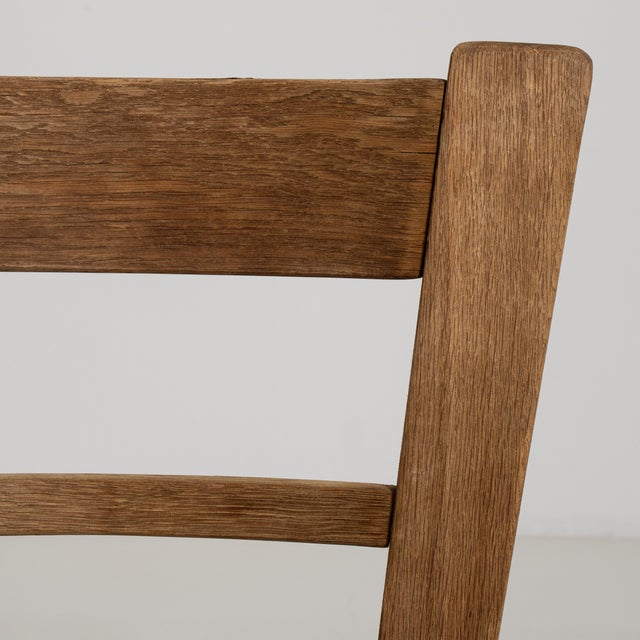 Mid-Century Modern 1970s Set of Six Oak Dining Chairs For Sale - Image 3 of 17