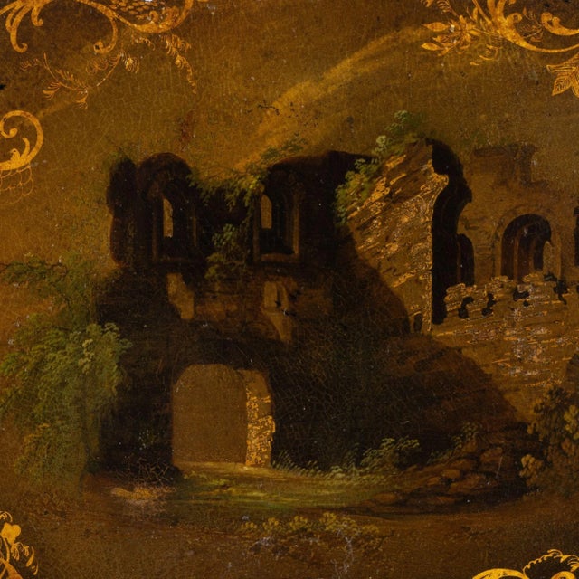 English Paper Mache Face Screen With Turned Rosewood Handle, Circa 1835 For Sale - Image 4 of 7