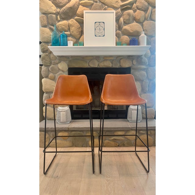 2020s Jayson Home Fernando Bar Stools in Natural For Sale - Image 5 of 8