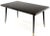 Black Laminate Tapered Dowel Legs Dining Table With Extension Board For Sale - Image 6 of 11