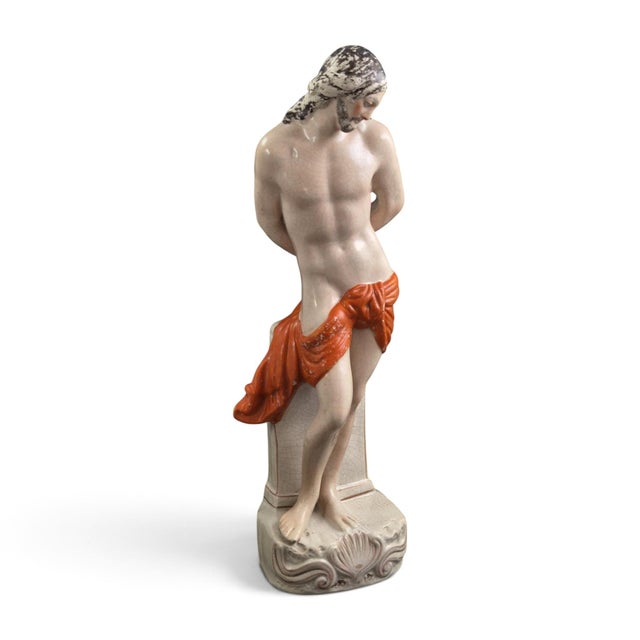 Monumental Staffordshire Christ at the Column Figure, England, 1860 For Sale - Image 12 of 12