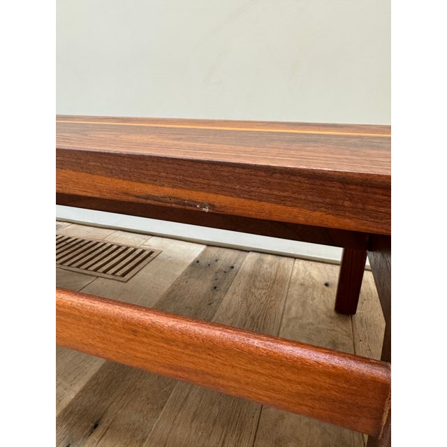 1950s Mid Century Floating Coffee Table, Model T621 Style Bench For Sale - Image 11 of 12