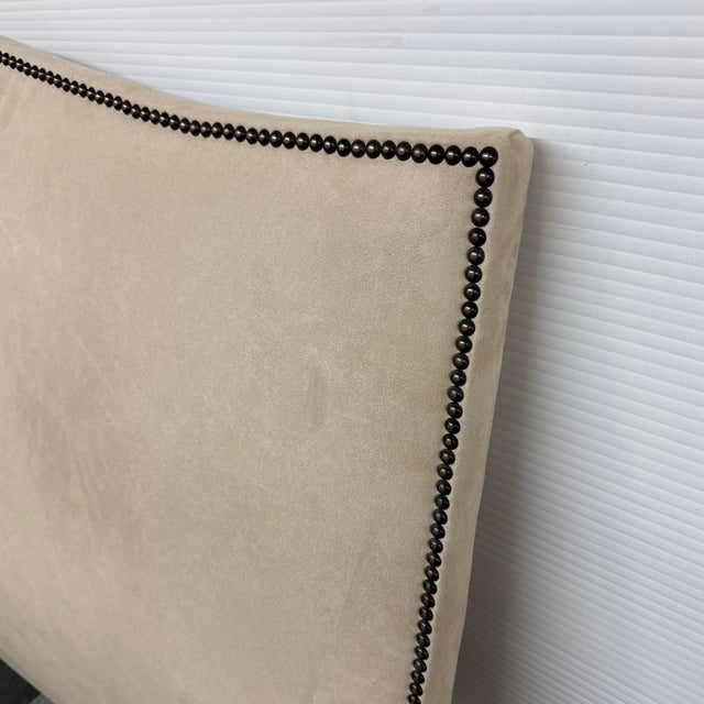 Traditional Queen Size Camelback Headboard For Sale - Image 3 of 12